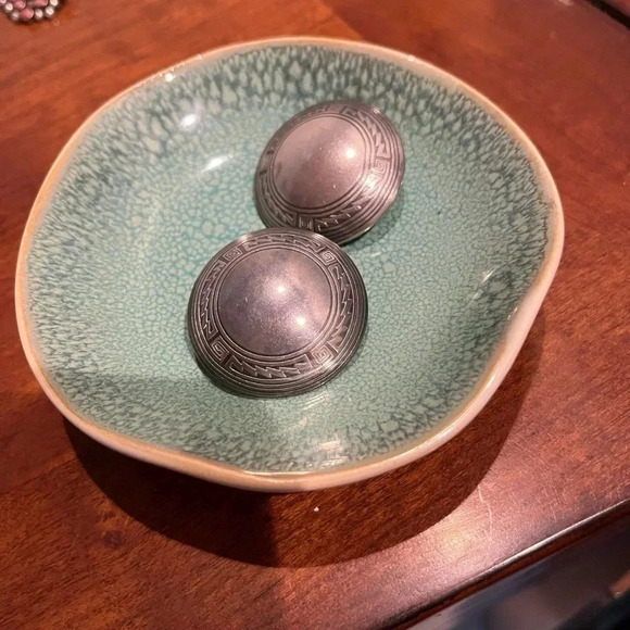 Vintage Sterling Clip On Earrings Stunning Retro Style - Picture 3 of 13